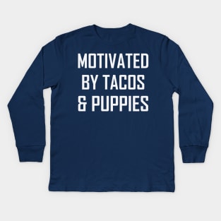 Tacos & puppies Kids Long Sleeve T-Shirt